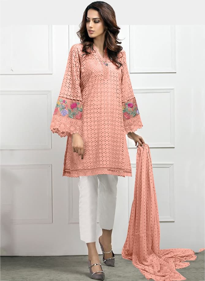 Maria.B Block Buster Vol 2 Pure Cotton Designer Embroidered Pakistani Suit Collection 141-145